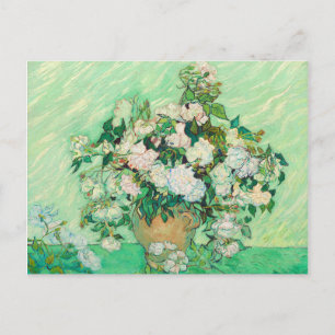 Carte Postale Vincent Van Gogh Vase avec roses roses roses roses