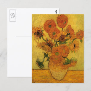 Carte Postale Vincent van Gogh Vase de vie morte avec 15 tournes