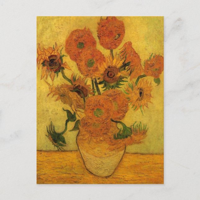 Carte Postale Vincent van Gogh Vase de vie morte avec 15 tournes (Devant)