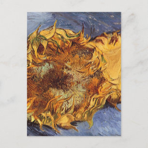 Carte Postale Vincent van Gogh - Vie morte : Deux tournesols cou