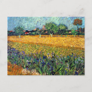 Carte Postale Vincent Van Gogh - Vue d'Arles avec des iris