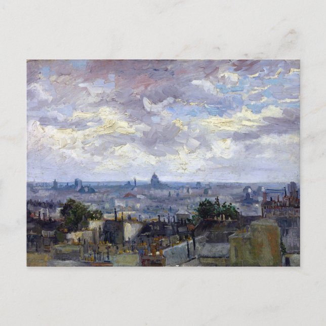Carte Postale Vincent van Gogh Vue de Paris (Devant)
