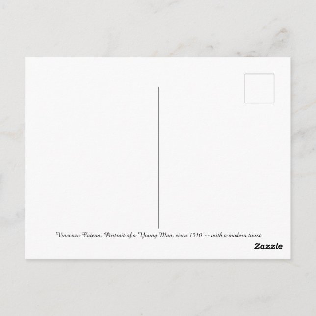 Carte Postale Vincenzo Catena, Portrait d'un jeune homme (Dos)