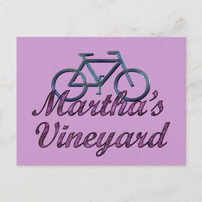 Carte postale Vineyard Bicyclette (Devant)