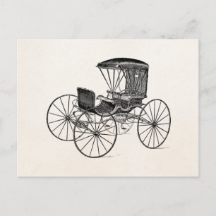 Carte Postale Vintage 1800 s Carriage Horse-Drawn Antique Buggy