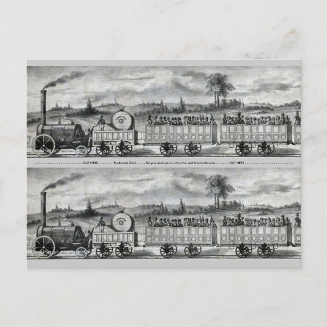 Carte Postale Vintage 1831 Rail Train Bookmark (Devant)