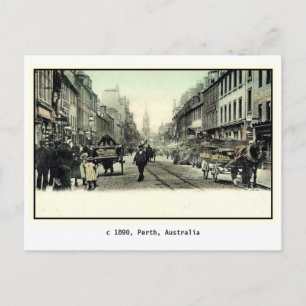 Carte Postale Vintage 1890 Perth, Australie