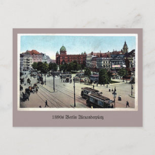Carte Postale Vintage 1890s Berlin Alexanderplatz