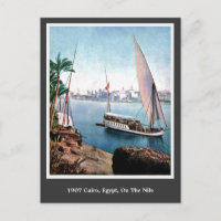 Vintage 1900 Caire Egypte Sur Le Nil