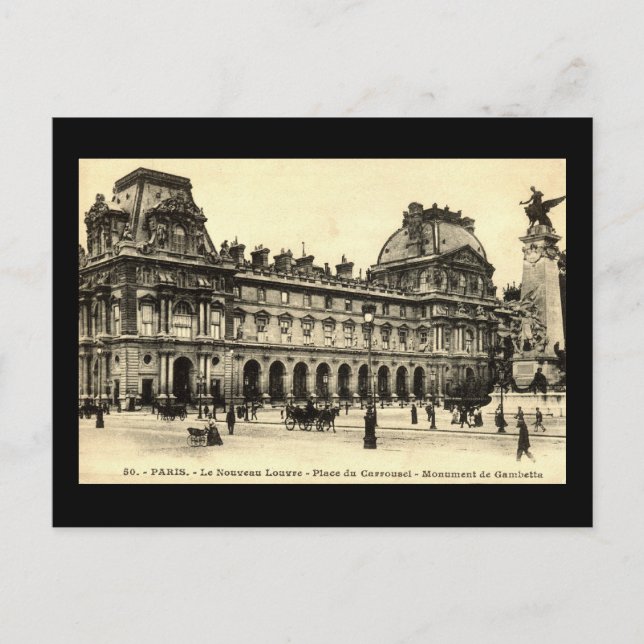 Carte Postale Vintage 1905 Louvre, Paris, France (Devant)