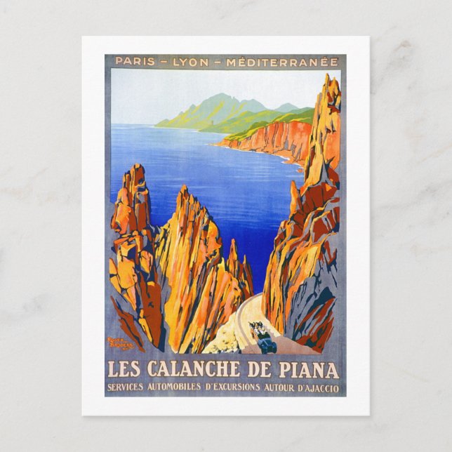 Carte Postale Vintage 1923 Les Calanche de Piana Français Travel (Devant)
