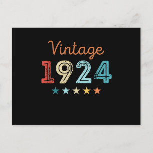 Carte Postale Vintage 1924 100e anniversaire Retro Don 100 ans