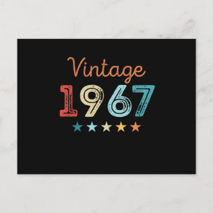 Carte Postale Vintage 1967 60e anniversaire Retro Cadeau 60 ans
