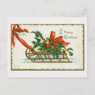 Carte Postale Vintage A Merry Christmas Card