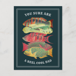 Carte Postale Vintage A Reel Cool Papa Barrier Reef Poisson So
