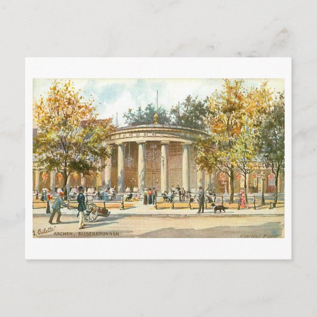 Carte Postale Vintage Aachen Allemagne Elisenbrunnen (Devant)