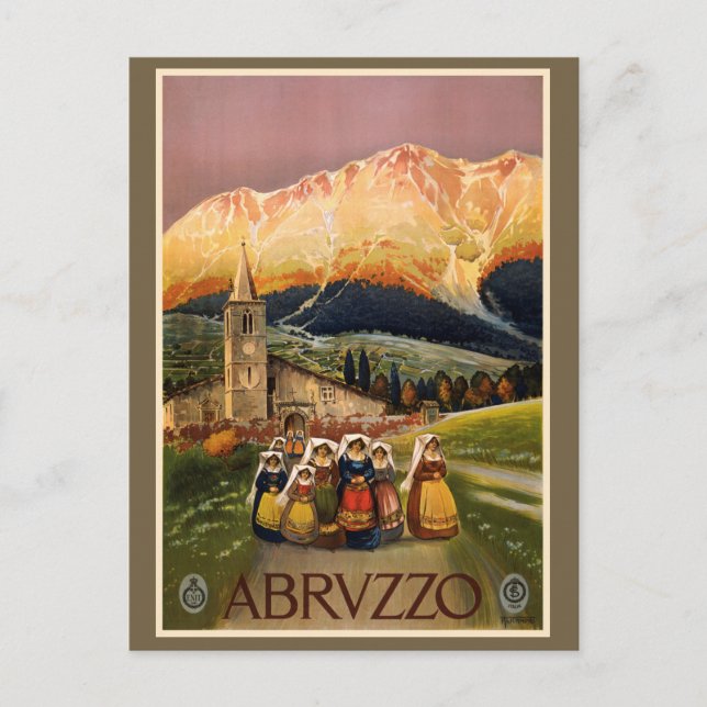 Carte postale vintage Abrvzzo Italie (Devant)