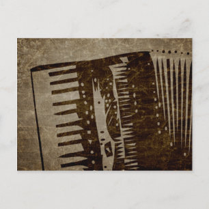 Carte Postale vintage accordion