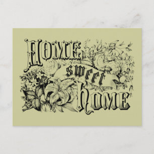 Carte Postale Vintage Accueil Sweet Home Décor et cadeaux