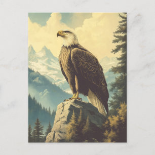 Carte Postale Vintage Aigle de la mer Blanche Alaska