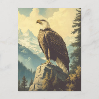 Carte Postale Vintage Aigle de la mer Blanche Alaska