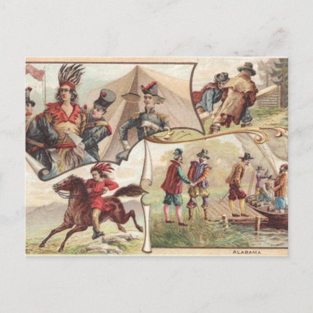 Carte Postale Vintage Alabama  (Devant)