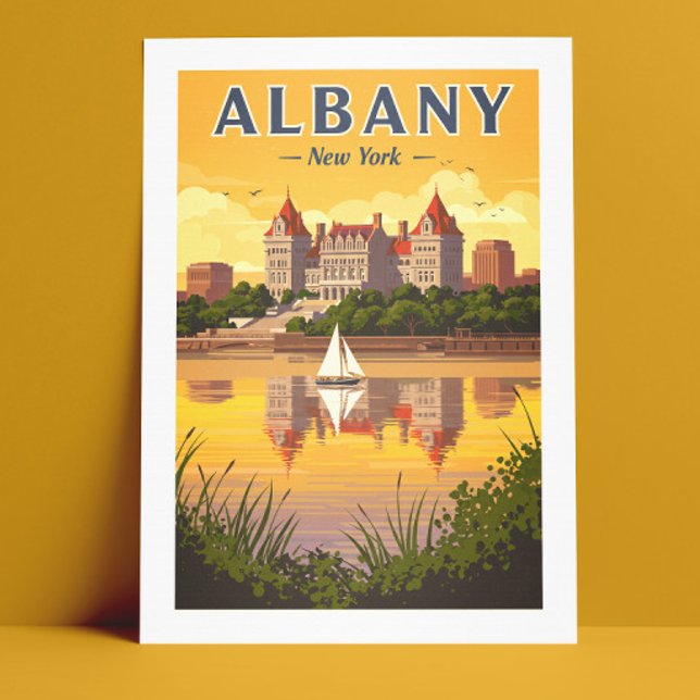 Carte Postale Vintage Albany New York (Créateur téléchargé)