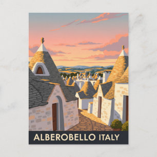 Carte Postale Vintage Alberobello Italie Trulli maisons Travel