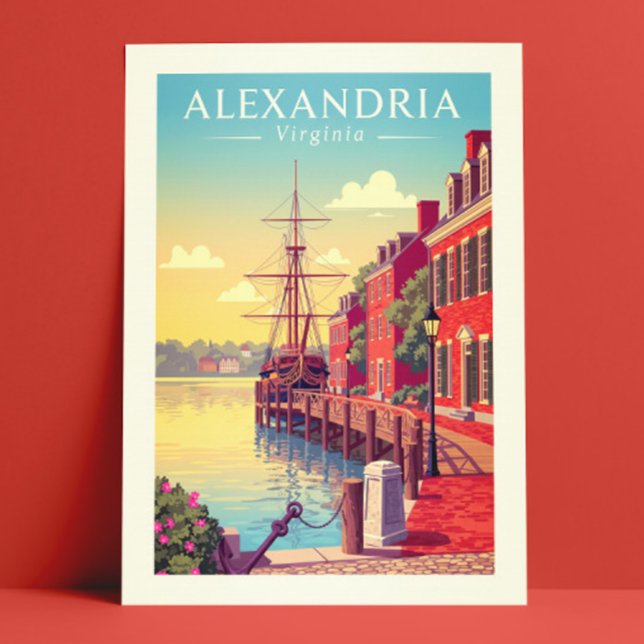 Carte Postale Vintage Alexandria Virginia (Créateur téléchargé)
