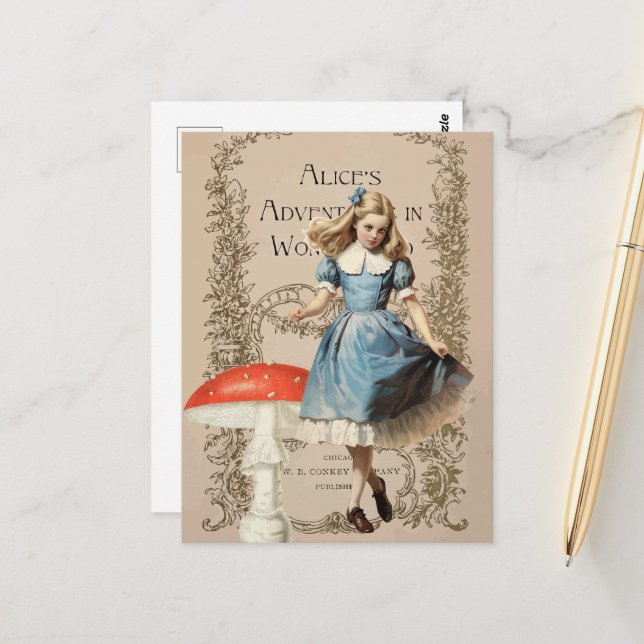 Carte Postale Vintage Alice (Devant/Arrière en situation)
