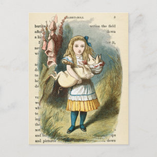 Carte postale vintage Alice au pays des merveilles