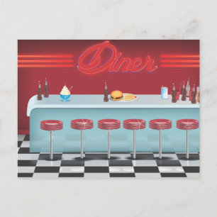 Carte Postale Vintage All American Diner