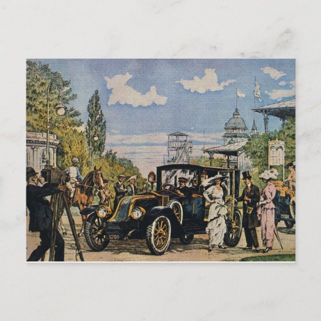 Carte postale vintage allemand automobile (Devant)