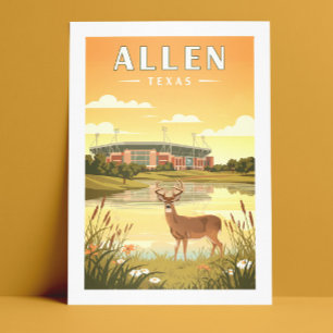 Carte Postale Vintage Allen Texas