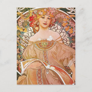 Carte Postale Vintage Alphonse Maria Mucha Art