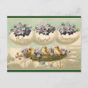 Carte Postale Vintage Amour Pâques Salutations