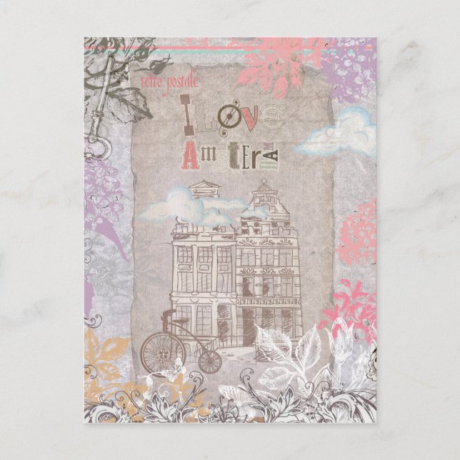 Carte postale vintage Amsterdam (Devant)