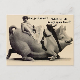 Carte postale Vintage amusante que dois-je faire p