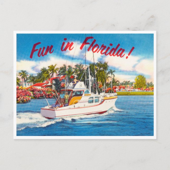 Carte Postale Vintage Amusement en Floride Voyage (Devant)