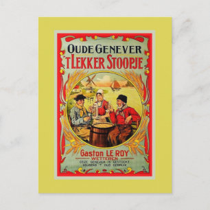 Carte Postale Vintage ancien géniteur flamand (genièvre, genièvr