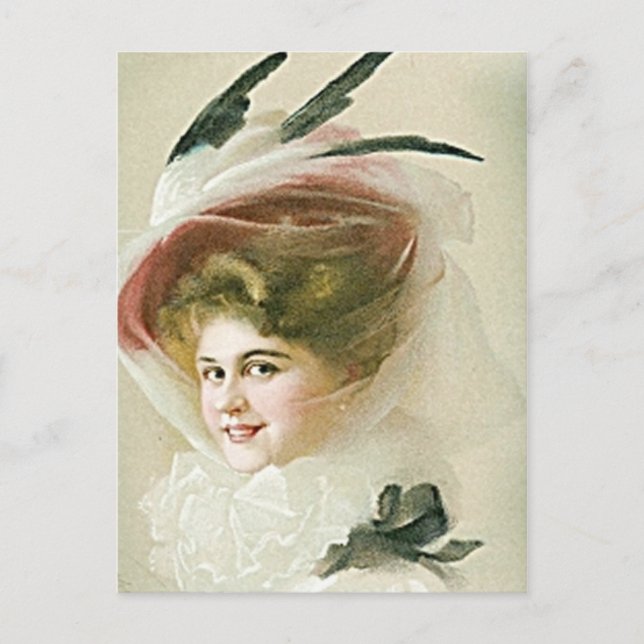 Carte Postale Vintage and Antique Fashions, hats, flapper (Devant)