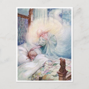 Carte Postale Vintage Anne Anderson La prière Moon Angel