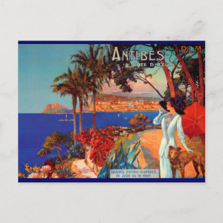 Carte Postale Vintage Antibes Côte d'Azur
