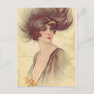 Carte Postale Vintage Antique Flappers, Portraits of Women,