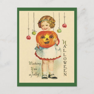 Carte postale vintage-Antique Halloween Design JOL