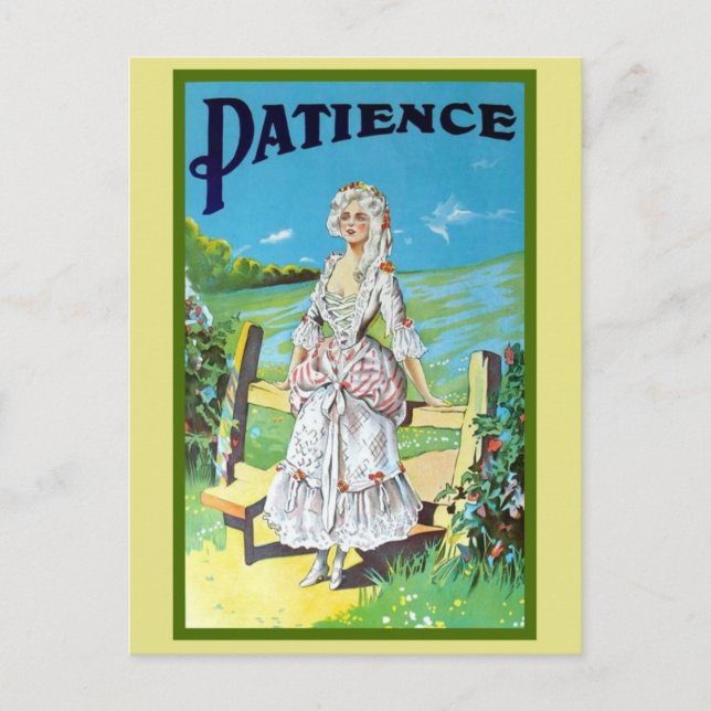 Carte Postale Vintage antique opéra musical Patience (Devant)
