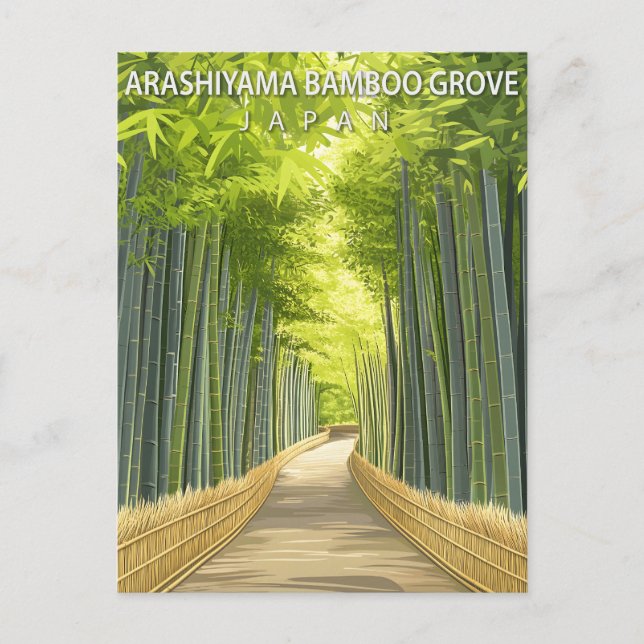 Carte Postale Vintage Arashiyama Bamboo Grove Japan (Devant)