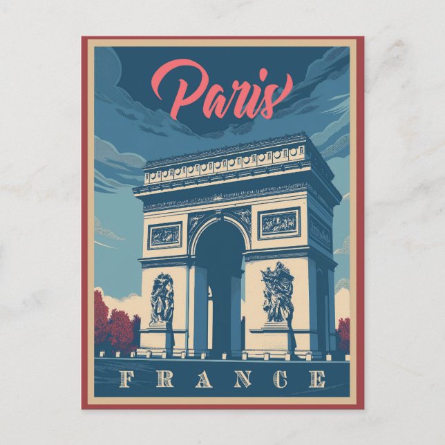 Carte postale Vintage Arc de Triomphe (Devant)