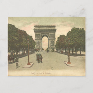 Carte postale vintage Arc de Triomphe de l'Étoile.