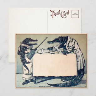 Carte postale vintage Argument Crocodiles